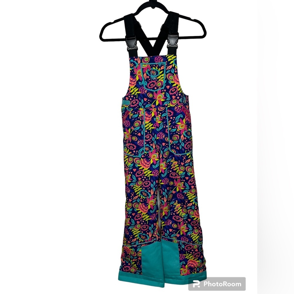 Spyder Vibrant Floral Bib Ski Pants - Girls